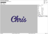 Chris Embroidery File 6 sizes