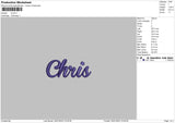 Chris Embroidery File 6 sizes