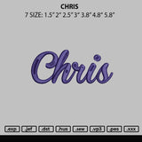 Chris Embroidery File 6 sizes