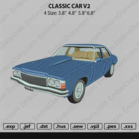 Classic Car v2 Embroidery