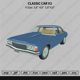 Classic Car v2 Embroidery