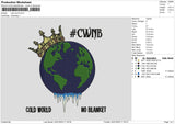 Cold World Embroidery File 6 sizes