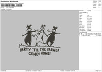 Cow Party Embroidery