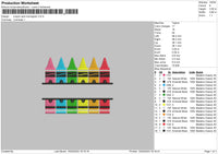 Crayon Monogram Embroidery File 6 sizes