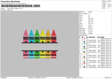 Crayon Monogram Embroidery File 6 sizes