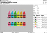 Crayon Monogram Embroidery File 6 sizes