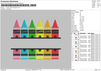 Crayon Monogram Embroidery File 6 sizes