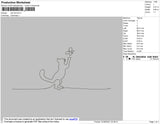 Cat Line Embroidery