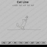 Cat Line Embroidery