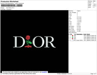 Dior rose Embroidery