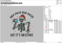 Dead Inside Christmas Embroidery