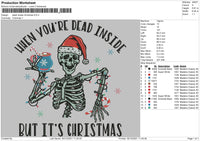 Dead Inside Christmas Embroidery