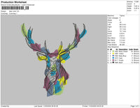 Deer Color Embroidery