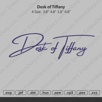 desk of tiffany Embroidery