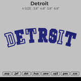 Detroit Embroidery File