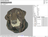 Dog Head V10 Embroidery