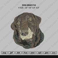 Dog Head V10 Embroidery