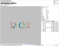 Dior Text Flowers Embroidery