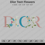 Dior Text Flowers Embroidery