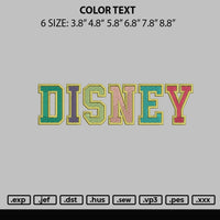 Color Text Embroidery
