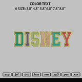 Color Text Embroidery
