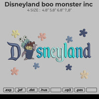 Disneyland Boo monster inch Embroidery