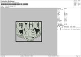 D Luffy Bw Rectangle Embroidery