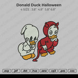 Donald Duck Halloween Embroidery