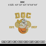 Doc Embroidery File 6 sizes