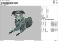 Dog 1705 Embroidery File 6 sizes