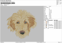 Dog Head V3 Embroidery