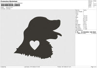 Dog love Embroidery