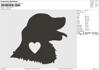 Dog love Embroidery