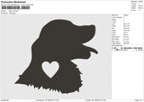 Dog love Embroidery