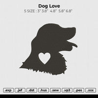 Dog love Embroidery
