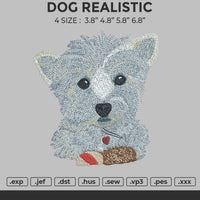 Dog Realistic Embroidery