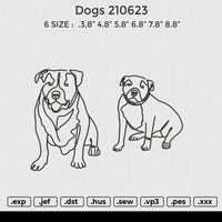 Dogs 210623 Embroidery File 6 size