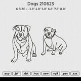 Dogs 210623 Embroidery File 6 size