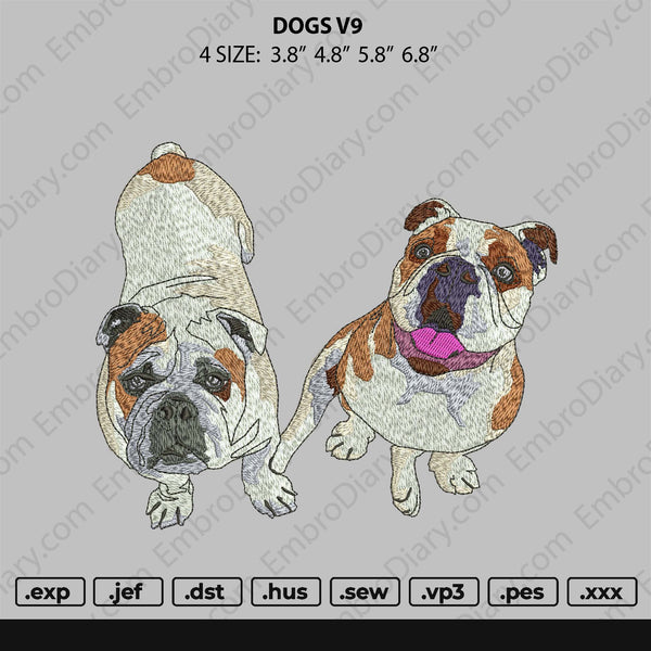 Dogs V9 Embroidery