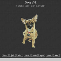 Dog V18 embroidery