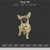 Dog V18 embroidery