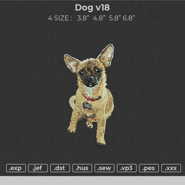Dog V18 embroidery