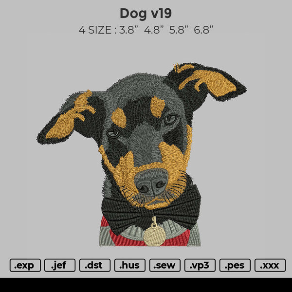 Dog V19 Embroidery