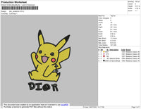 Dior Pokemon Embroidery