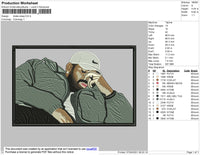 Drake Rectangle Embroidery