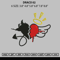 Draco 02 Embroidery File 6 sizes