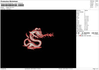 Dragon Fire Embroidery File 6 sizes