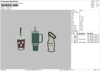 Drinks Embroidery File 6 sizes