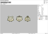 Dumplings Embroidery File 6 sizes