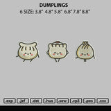Dumplings Embroidery File 6 sizes
